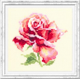 150-001 Прекрасная роза 11х11 Набор вышивка нитками