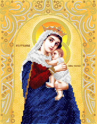 АС4-099 Пресвятая Богородица Отчаянных единая надежда золото 19х25