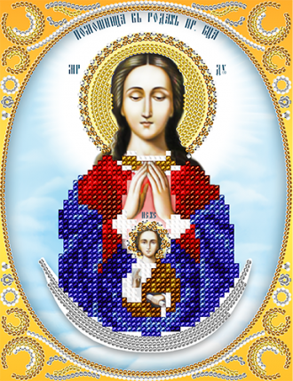 АС5-080 Икона Божией Матери Помощница в родах (золото) 16,5 х13