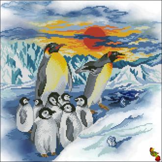 ЧК3-3383 Детский сад у пингвинов 36,5х36,5 частичная зашивка