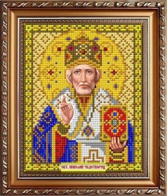 ИС-5051 Святой Николай Чудотворец в золоте 13,5х16,5