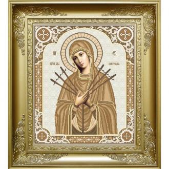 ВКР-020 Пресвятая Богородица Семистрельная (сепия)  58х50