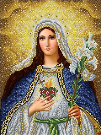 ИК3-0334 Непорочное Сердце Пресвятой Девы Марии 26х35