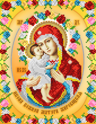АС4-078 Икона Божией Матери Жировицкая 19х25