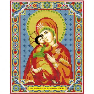 АЖ-2007 Икона Владимирская Богородица 22х28 стразы квадратные граненые ,полная