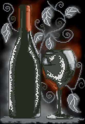 ЧК3-3434 Красное вино в дымке 24х35