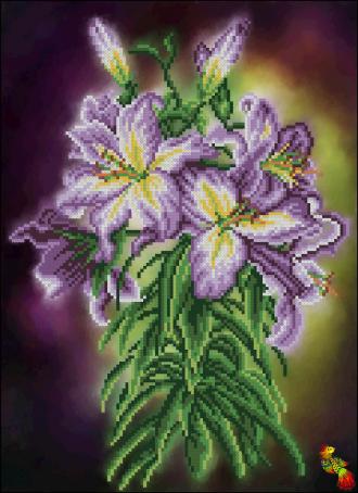 ЧК3-3459 Фиолетовые лилии 26х36