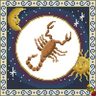 ЧК4-4011 Знаки зодиака Звёздное небо скорпион 22х22