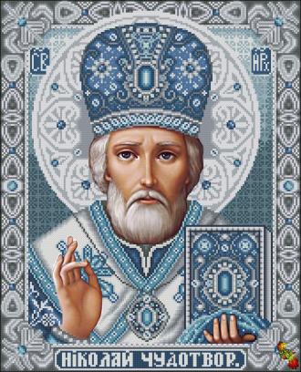 ИК2-0303(2) Святой Николай Чудотворец (хрусталь в серебре) 37х45,5