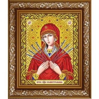 ИС-4039 Пресвятая Богородица Семистрельная в золоте 20х24,5
