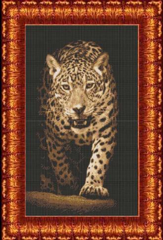 КБЖ-2005 Хищники Леопард 32,2х50,4 полная зашивка