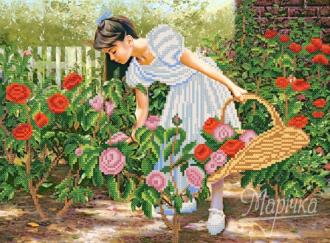 РКП-340 Розы алые в саду, 26х35