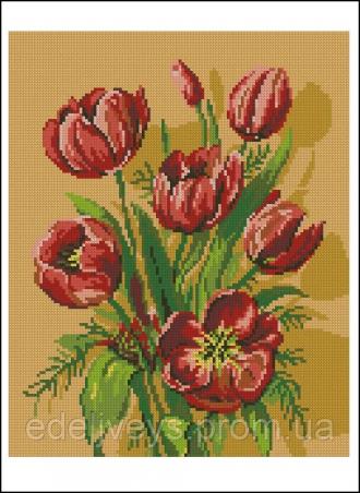 С-144 Тюльпаны 29х42 полная зашивка