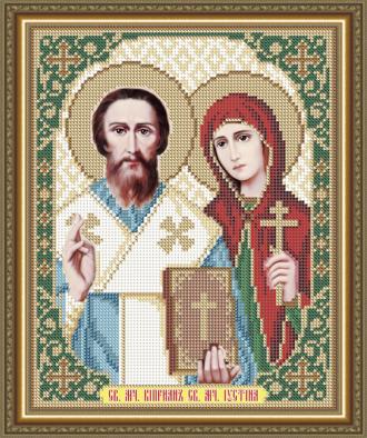 VIA 4176 Святой Мученик Киприан и Святая Мученица Иустина 20,5х25
