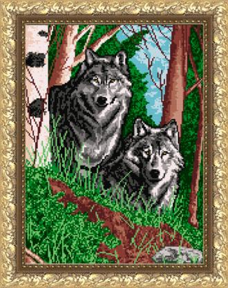 VKA 3039 Волки в лесу 28Х39